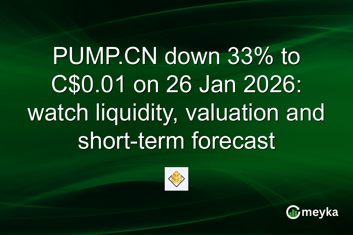 PUMP.CN down 33% to C$0.01 on 26 Jan 2026: watch liquidity, valuation and short-term forecast