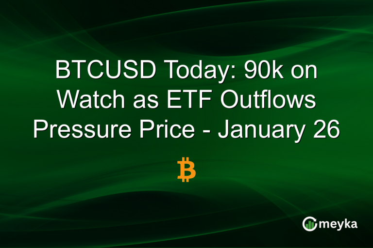 BTCUSD Today: 90k on Watch as ETF Outflows Pressure Price - January 26