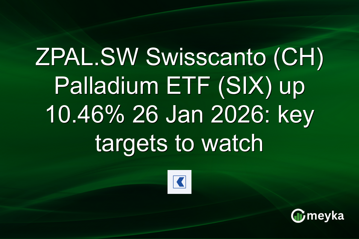 ZPAL.SW Swisscanto (CH) Palladium ETF (SIX) up 10.46% 26 Jan 2026: key targets to watch