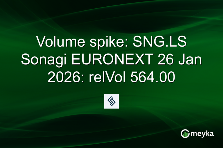 Volume spike: SNG.LS Sonagi EURONEXT 26 Jan 2026: relVol 564.00