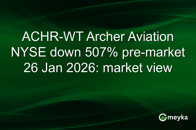 ACHR-WT Archer Aviation NYSE down 507% pre-market 26 Jan 2026: market view