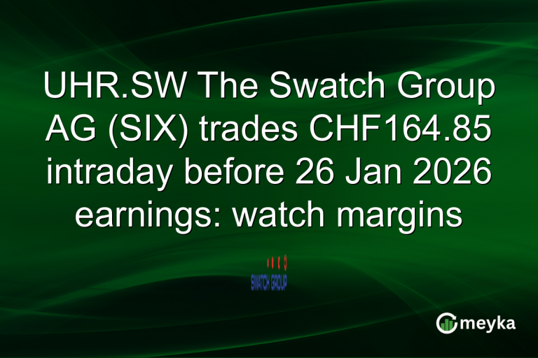 UHR.SW The Swatch Group AG (SIX) trades CHF164.85 intraday before 26 Jan 2026 earnings: watch margins