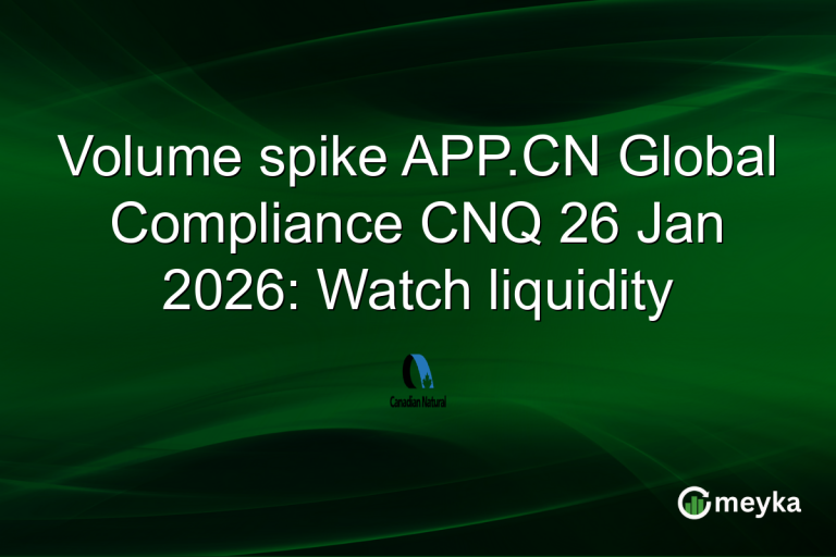 Volume spike APP.CN Global Compliance CNQ 26 Jan 2026: Watch liquidity