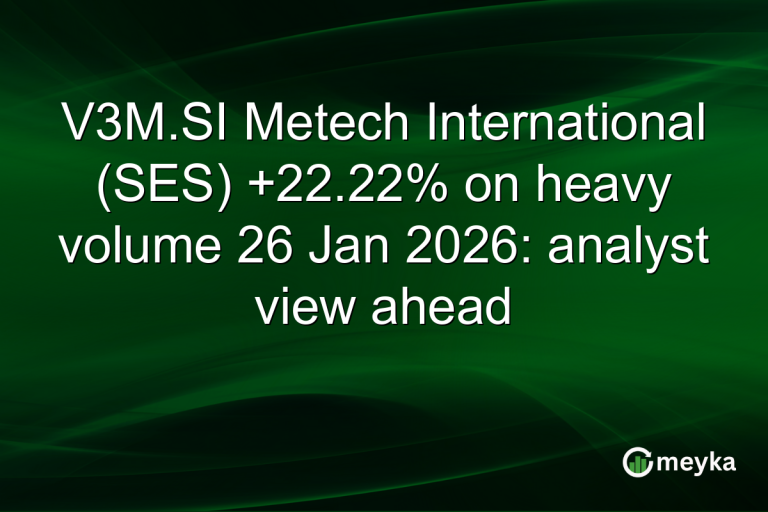 V3M.SI Metech International (SES) +22.22% on heavy volume 26 Jan 2026: analyst view ahead