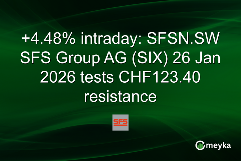 +4.48% intraday: SFSN.SW SFS Group AG (SIX) 26 Jan 2026 tests CHF123.40 resistance
