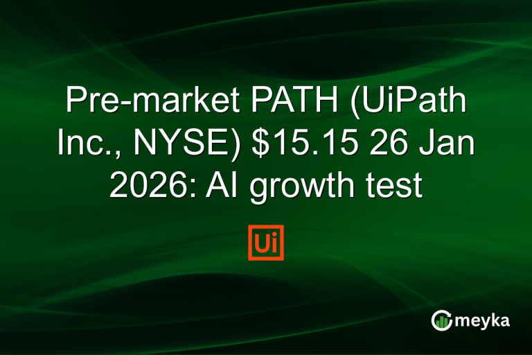 Pre-market PATH (UiPath Inc., NYSE) $15.15 26 Jan 2026: AI growth test