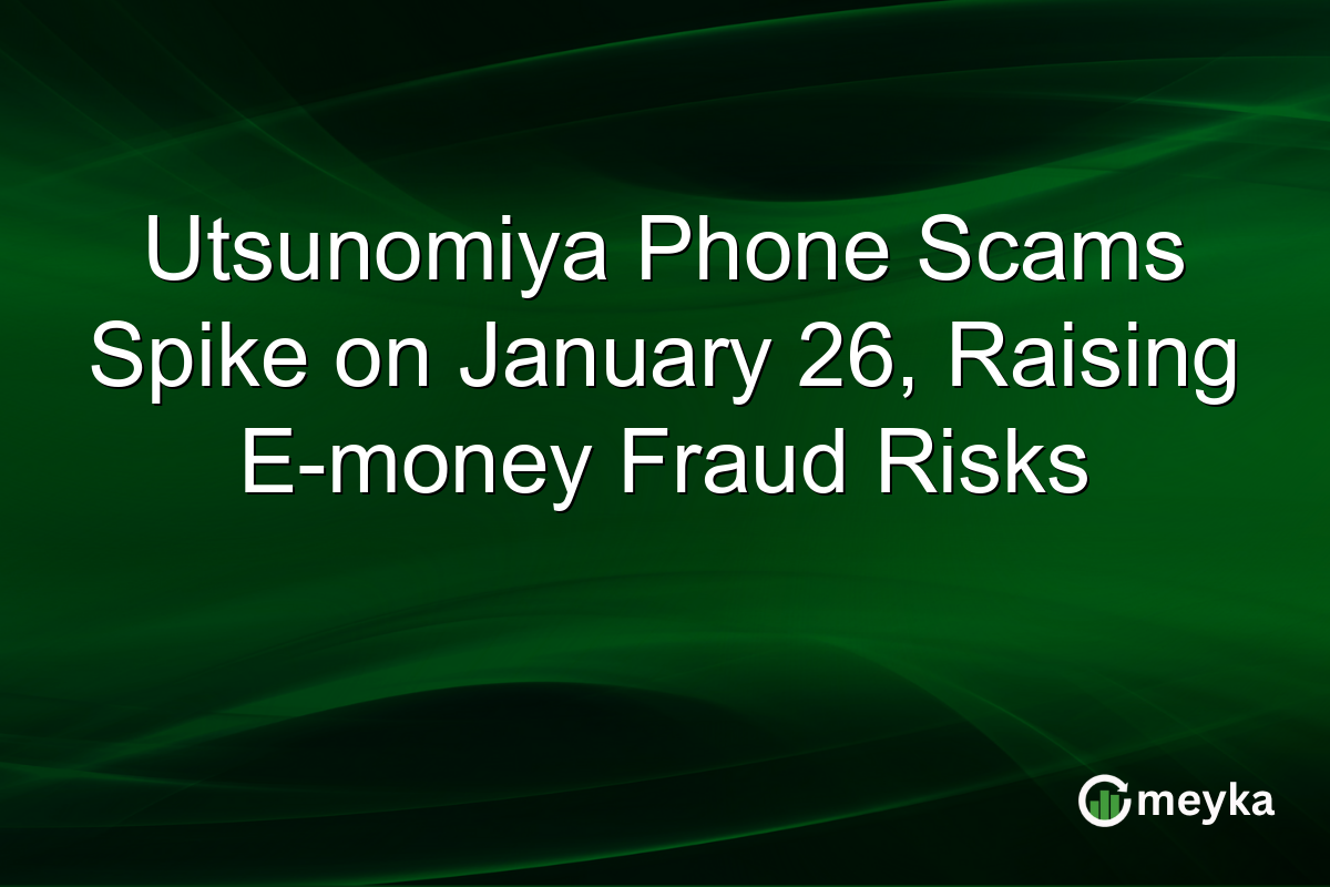 Utsunomiya Phone Scams Spike on January 26, Raising E-money Fraud Risks