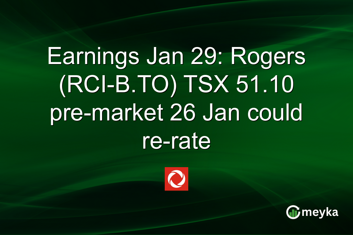 Earnings Jan 29: Rogers (RCI-B.TO) TSX 51.10 pre-market 26 Jan could re-rate