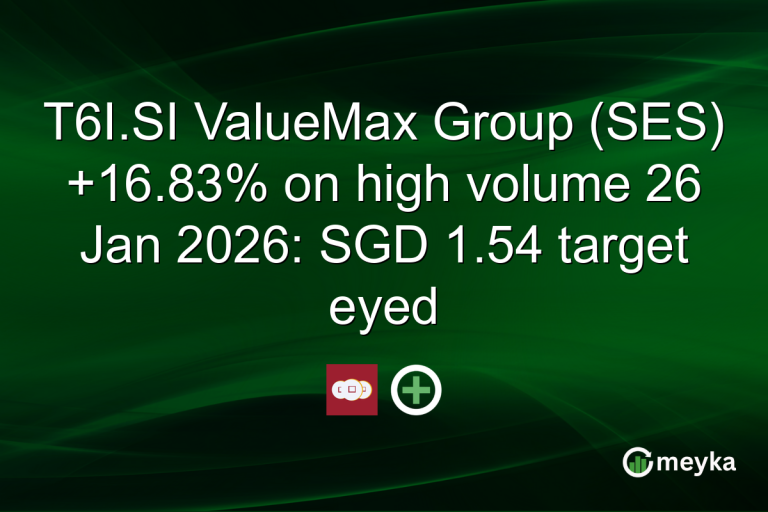 T6I.SI ValueMax Group (SES) +16.83% on high volume 26 Jan 2026: SGD 1.54 target eyed