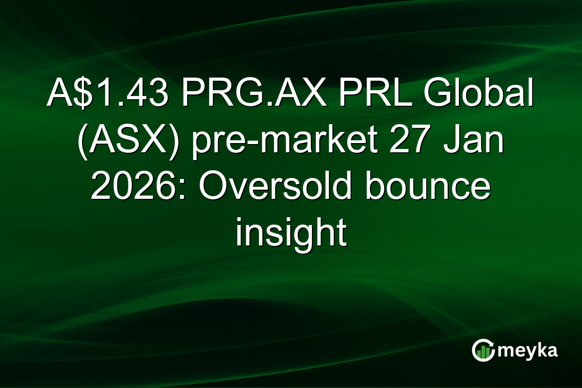 A$1.43 PRG.AX PRL Global (ASX) pre-market 27 Jan 2026: Oversold bounce insight