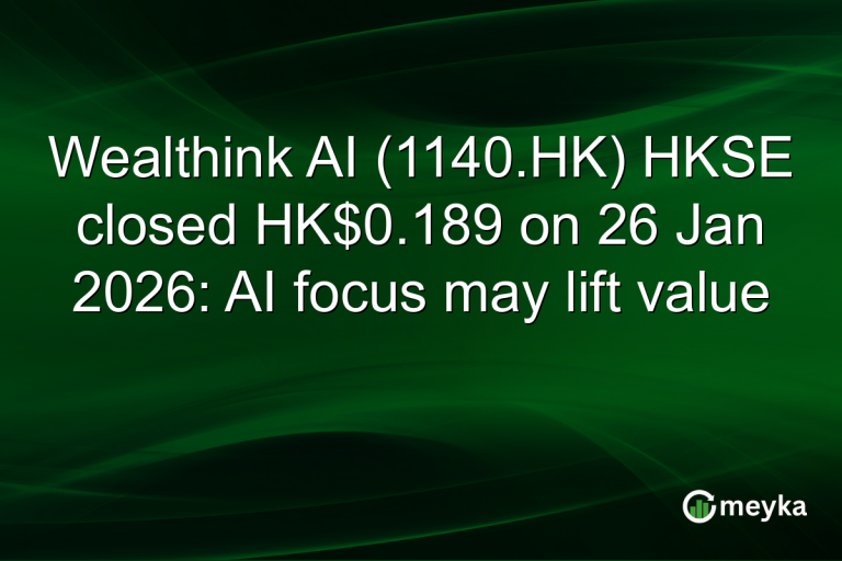 Wealthink AI (1140.HK) HKSE closed HK$0.189 on 26 Jan 2026: AI focus may lift value