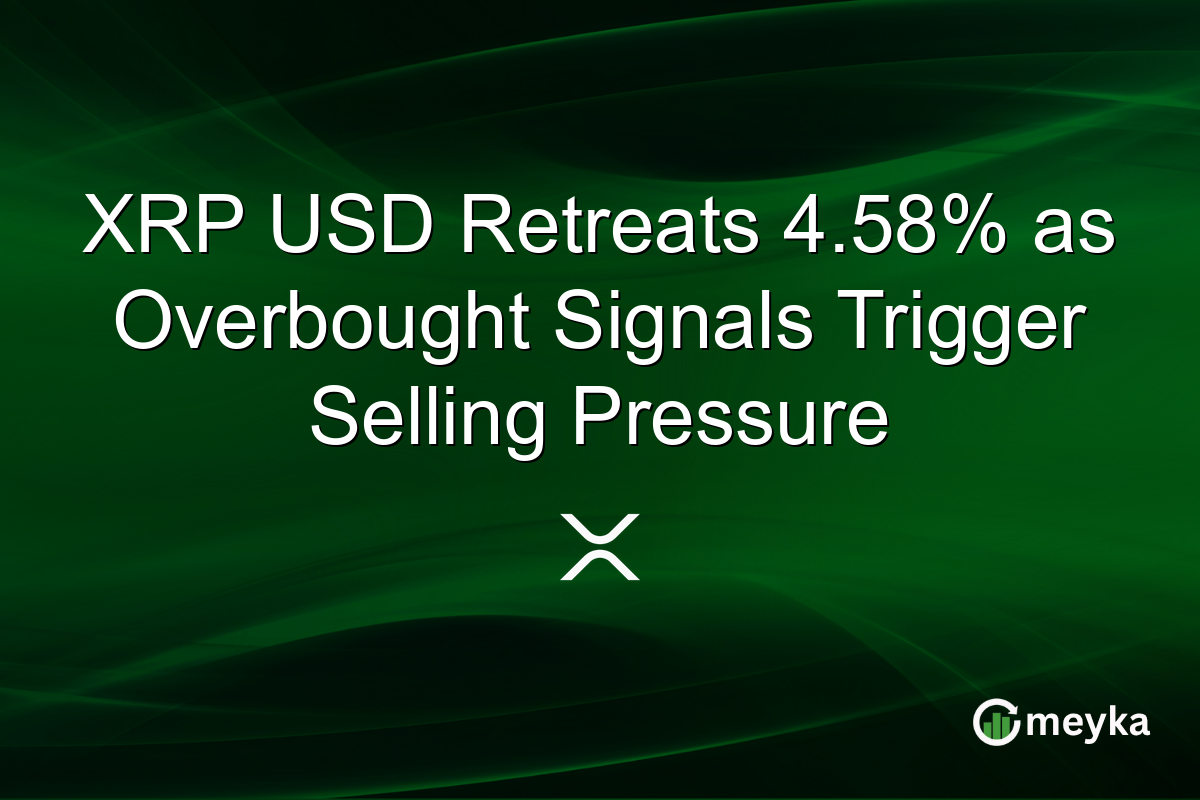 XRP USD Retreats 4.58% as Overbought Signals Trigger Selling Pressure