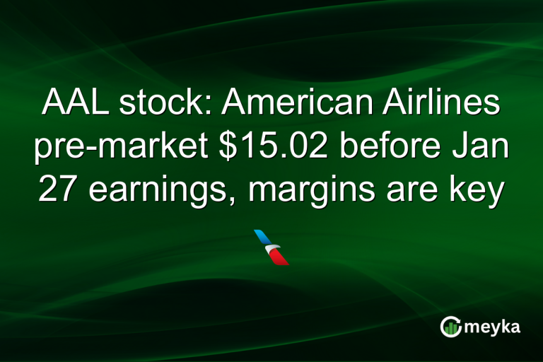 AAL stock: American Airlines pre-market $15.02 before Jan 27 earnings, margins are key