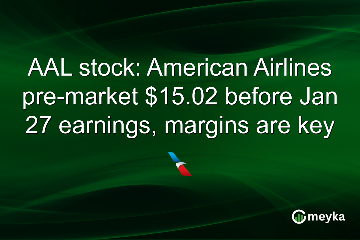 AAL stock: American Airlines pre-market $15.02 before Jan 27 earnings, margins are key