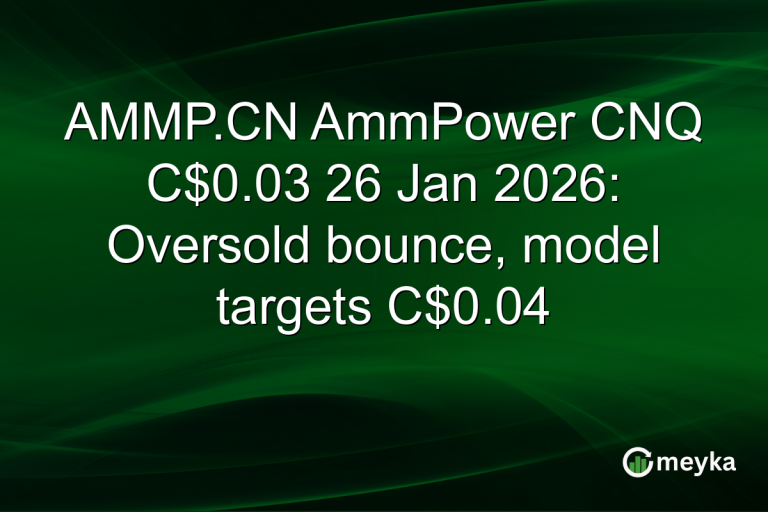 AMMP.CN AmmPower CNQ C$0.03 26 Jan 2026: Oversold bounce, model targets C$0.04