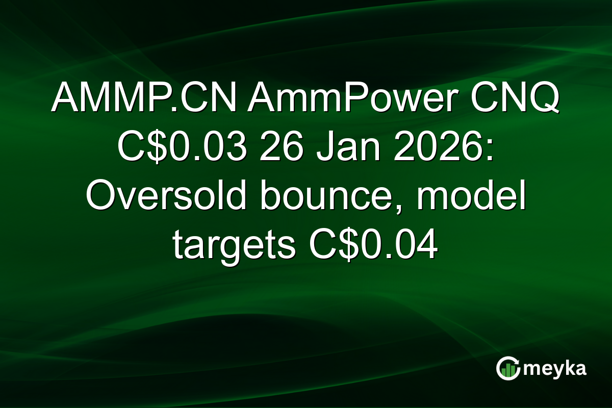 AMMP.CN AmmPower CNQ C$0.03 26 Jan 2026: Oversold bounce, model targets C$0.04