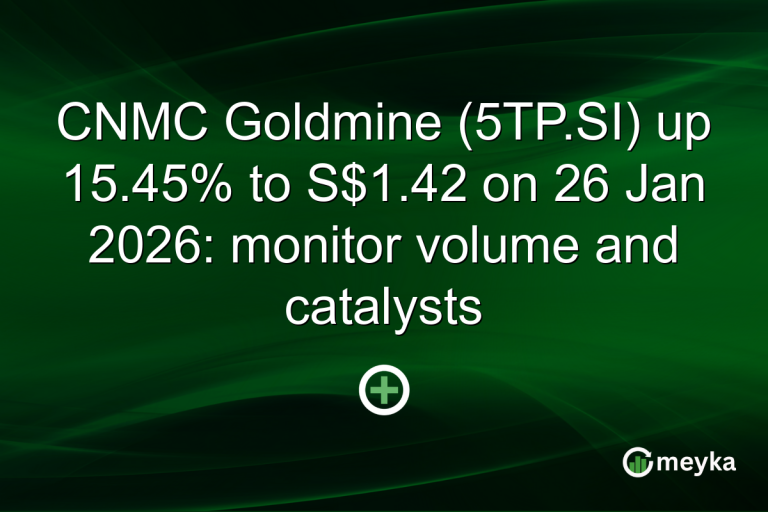 CNMC Goldmine (5TP.SI) up 15.45% to S$1.42 on 26 Jan 2026: monitor volume and catalysts