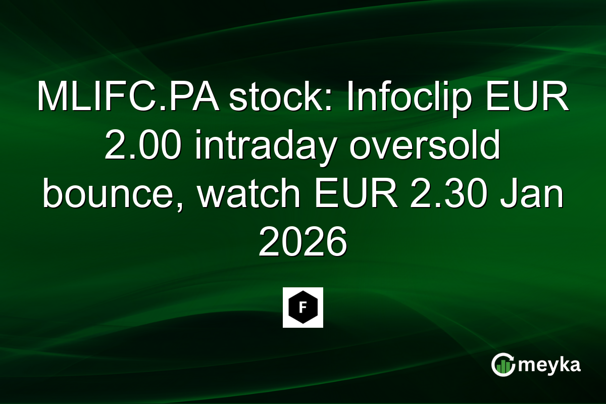 MLIFC.PA stock: Infoclip EUR 2.00 intraday oversold bounce, watch EUR 2.30 Jan 2026