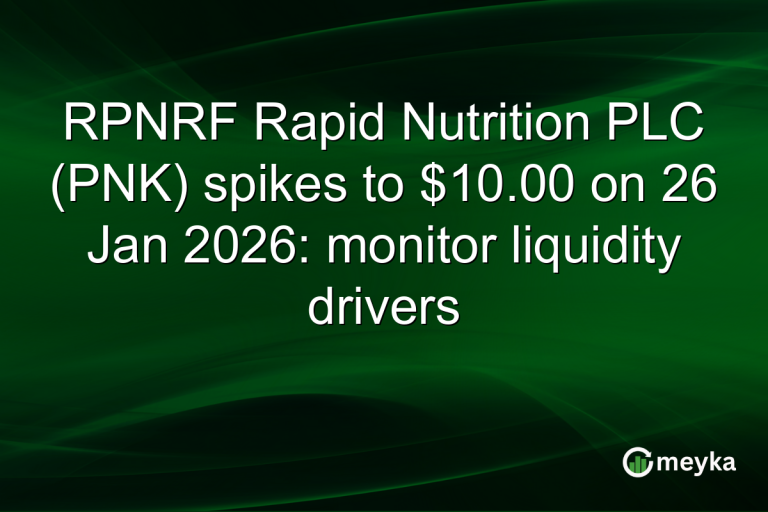 RPNRF Rapid Nutrition PLC (PNK) spikes to $10.00 on 26 Jan 2026: monitor liquidity drivers