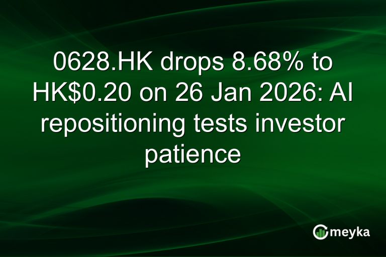 0628.HK drops 8.68% to HK$0.20 on 26 Jan 2026: AI repositioning tests investor patience