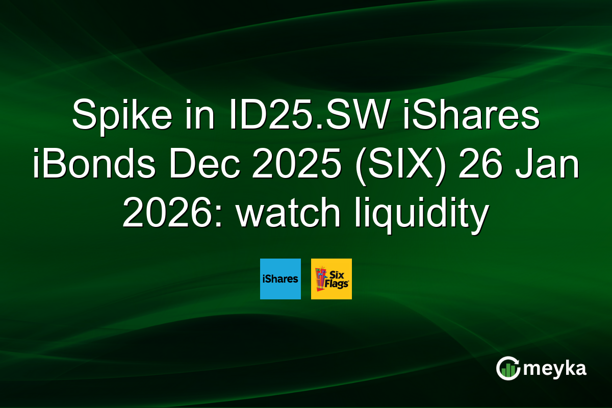 Spike in ID25.SW iShares iBonds Dec 2025 (SIX) 26 Jan 2026: watch liquidity