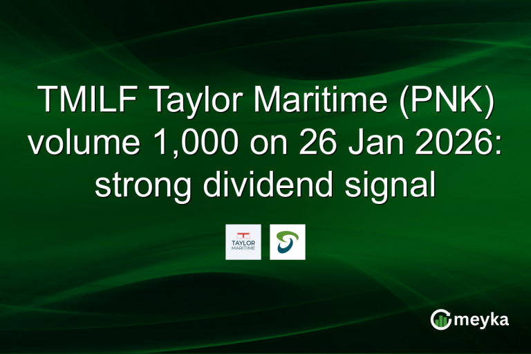 TMILF Taylor Maritime (PNK) volume 1,000 on 26 Jan 2026: strong dividend signal