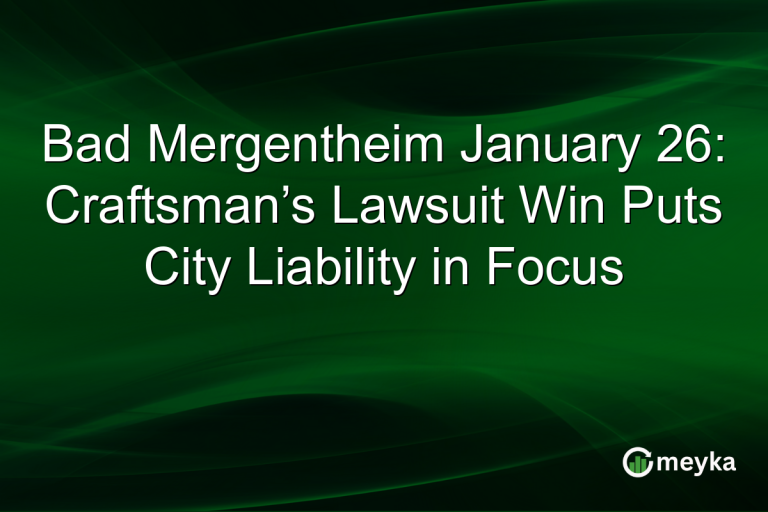Bad Mergentheim January 26: Craftsman’s Lawsuit Win Puts City Liability in Focus