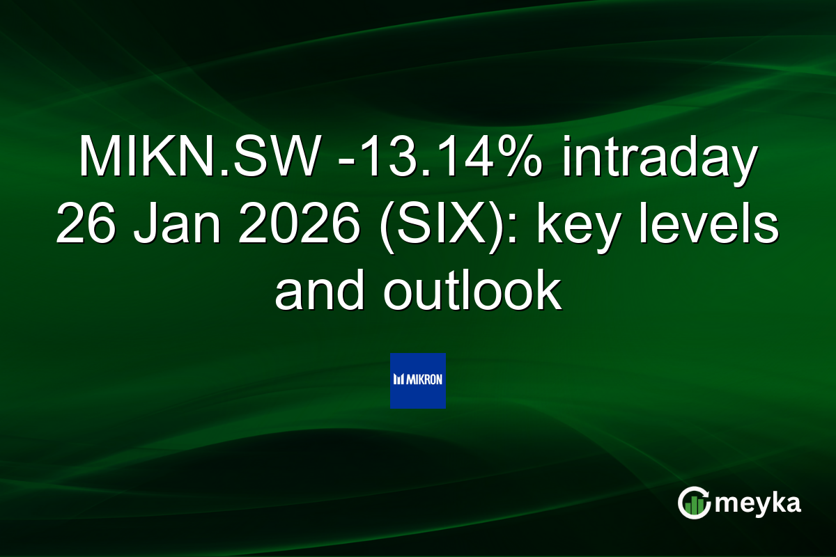 MIKN.SW -13.14% intraday 26 Jan 2026 (SIX): key levels and outlook