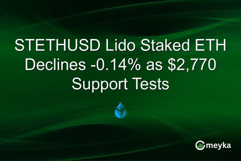 STETHUSD Lido Staked ETH Declines -0.14% as $2,770 Support Tests