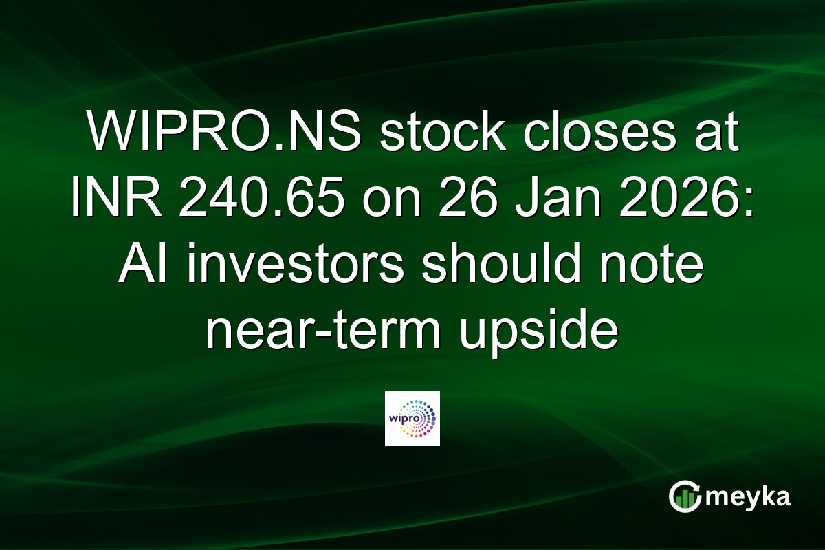 WIPRO.NS stock closes at INR 240.65 on 26 Jan 2026: AI investors should note near-term upside