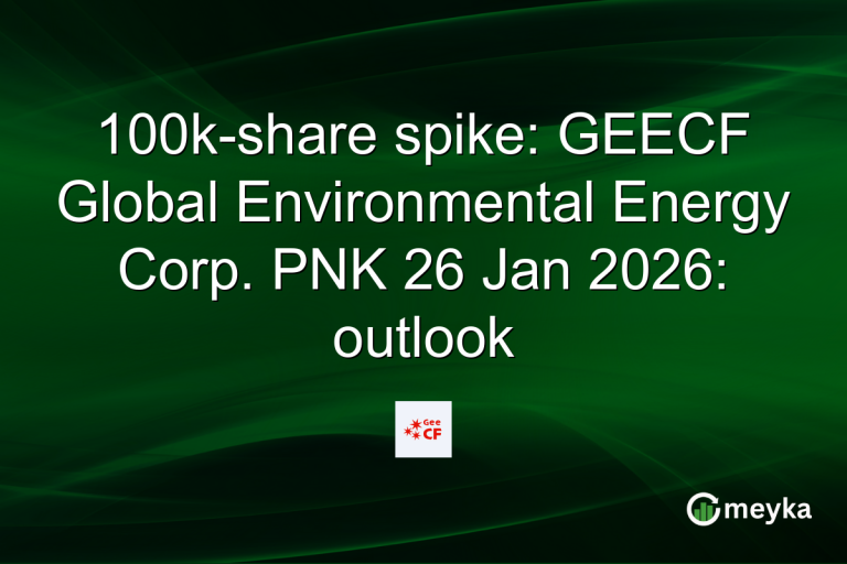 100k-share spike: GEECF Global Environmental Energy Corp. PNK 26 Jan 2026: outlook