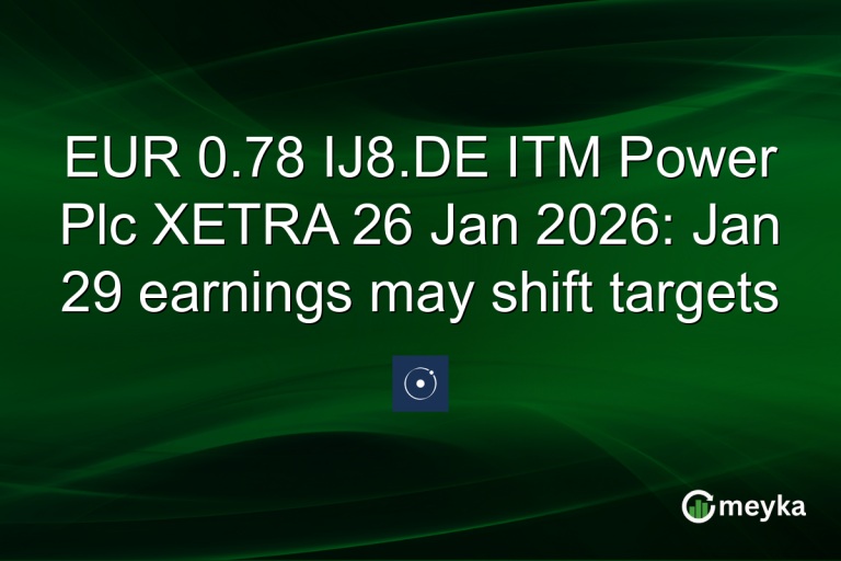 EUR 0.78 IJ8.DE ITM Power Plc XETRA 26 Jan 2026: Jan 29 earnings may shift targets