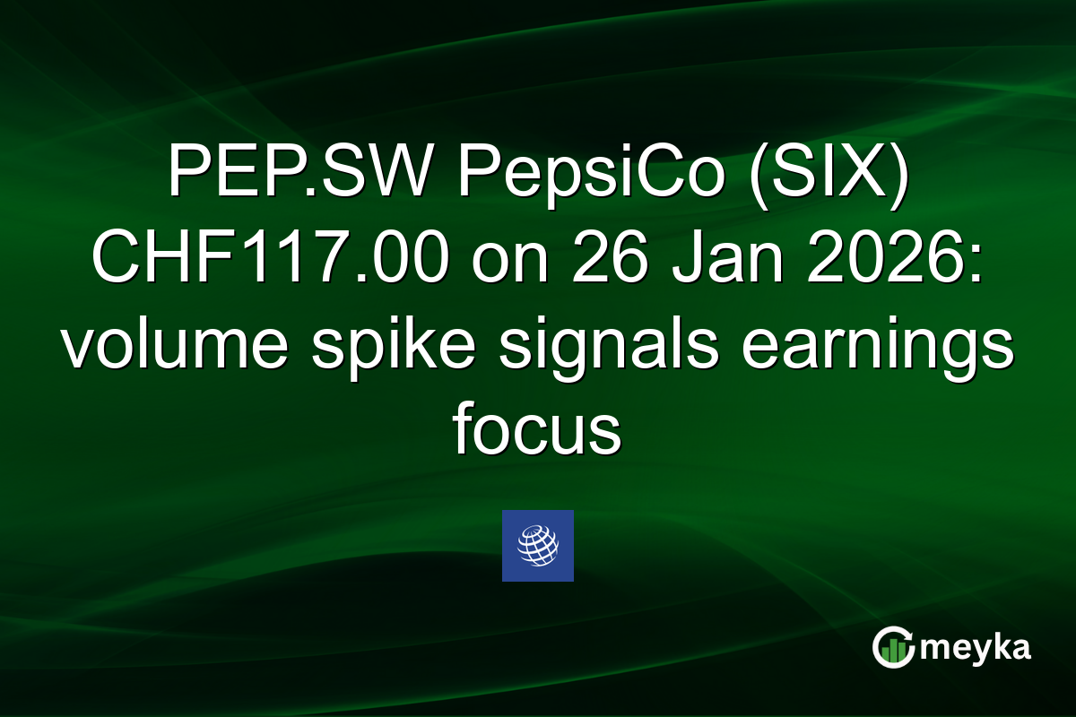 PEP.SW PepsiCo (SIX) CHF117.00 on 26 Jan 2026: volume spike signals earnings focus