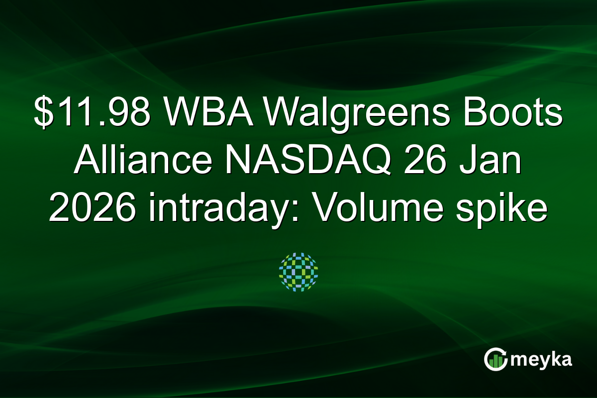 $11.98 WBA Walgreens Boots Alliance NASDAQ 26 Jan 2026 intraday: Volume spike