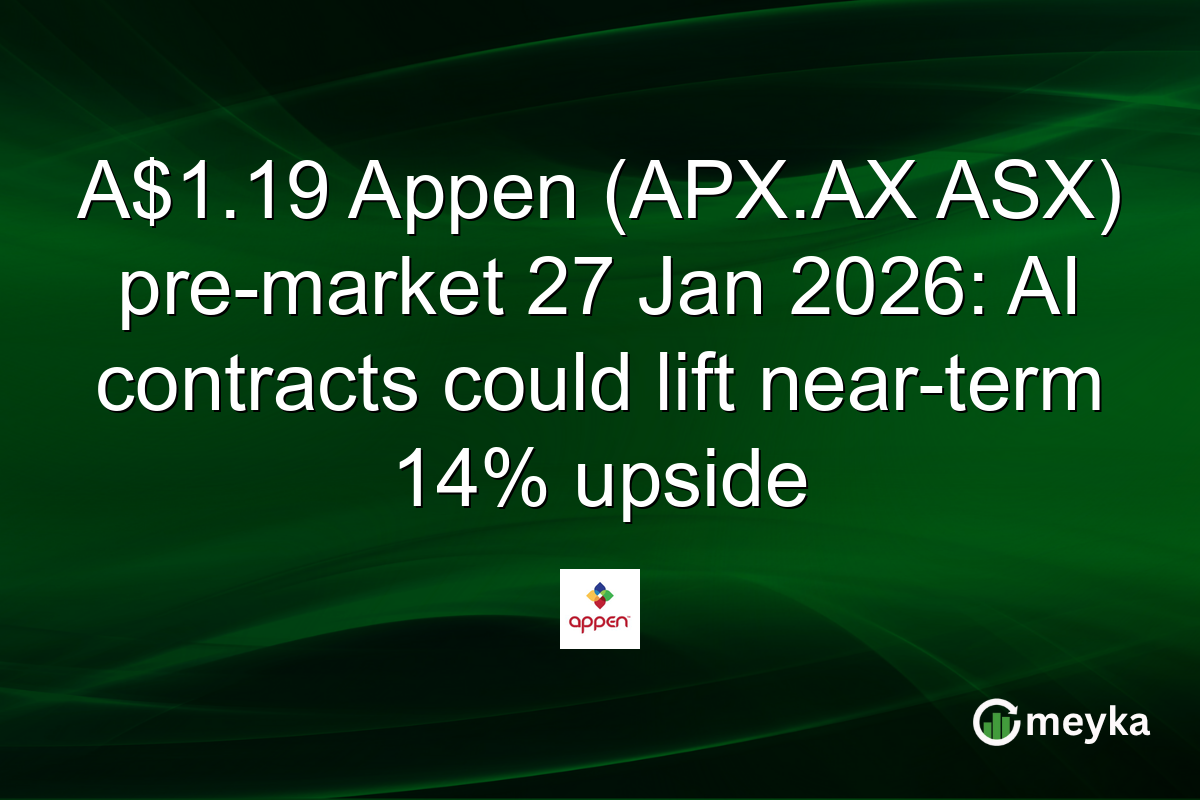 A$1.19 Appen (APX.AX ASX) pre-market 27 Jan 2026: AI contracts could lift near-term 14% upside