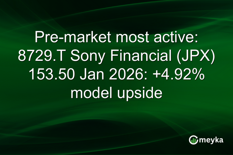 Pre-market most active: 8729.T Sony Financial (JPX) 153.50 Jan 2026: +4.92% model upside