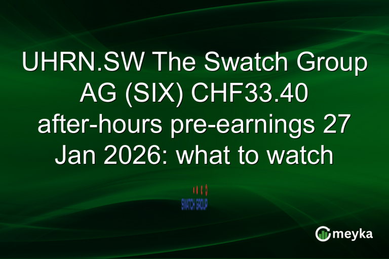 UHRN.SW The Swatch Group AG (SIX) CHF33.40 after-hours pre-earnings 27 Jan 2026: what to watch