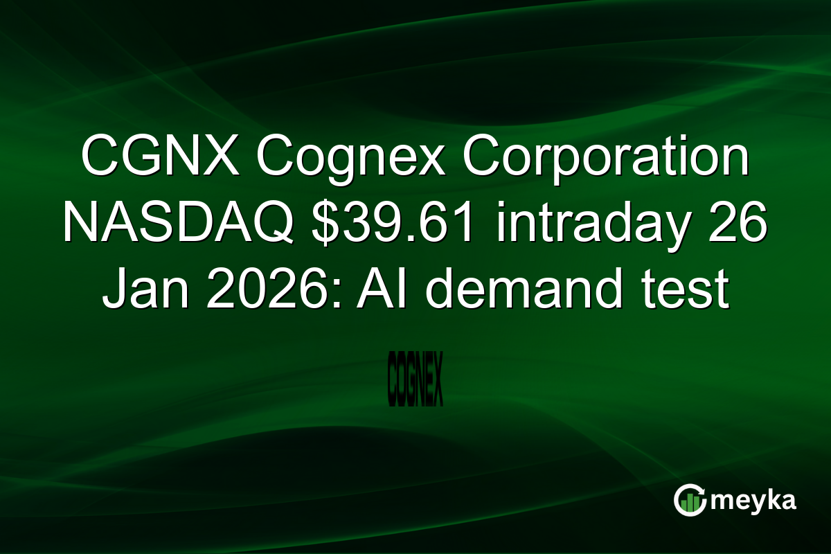 CGNX Cognex Corporation NASDAQ $39.61 intraday 26 Jan 2026: AI demand test