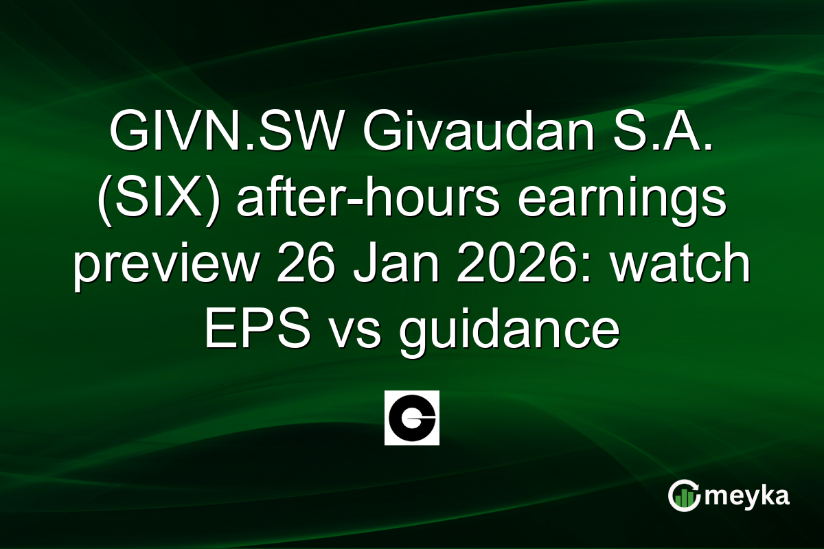 GIVN.SW Givaudan S.A. (SIX) after-hours earnings preview 26 Jan 2026: watch EPS vs guidance