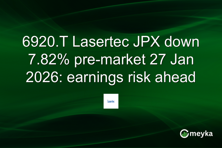 6920.T Lasertec JPX down 7.82% pre-market 27 Jan 2026: earnings risk ahead