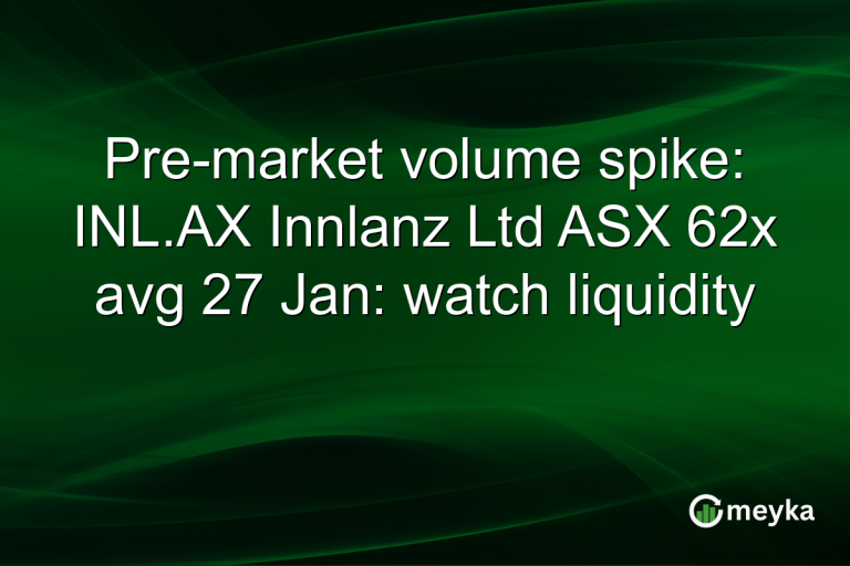 Pre-market volume spike: INL.AX Innlanz Ltd ASX 62x avg 27 Jan: watch liquidity