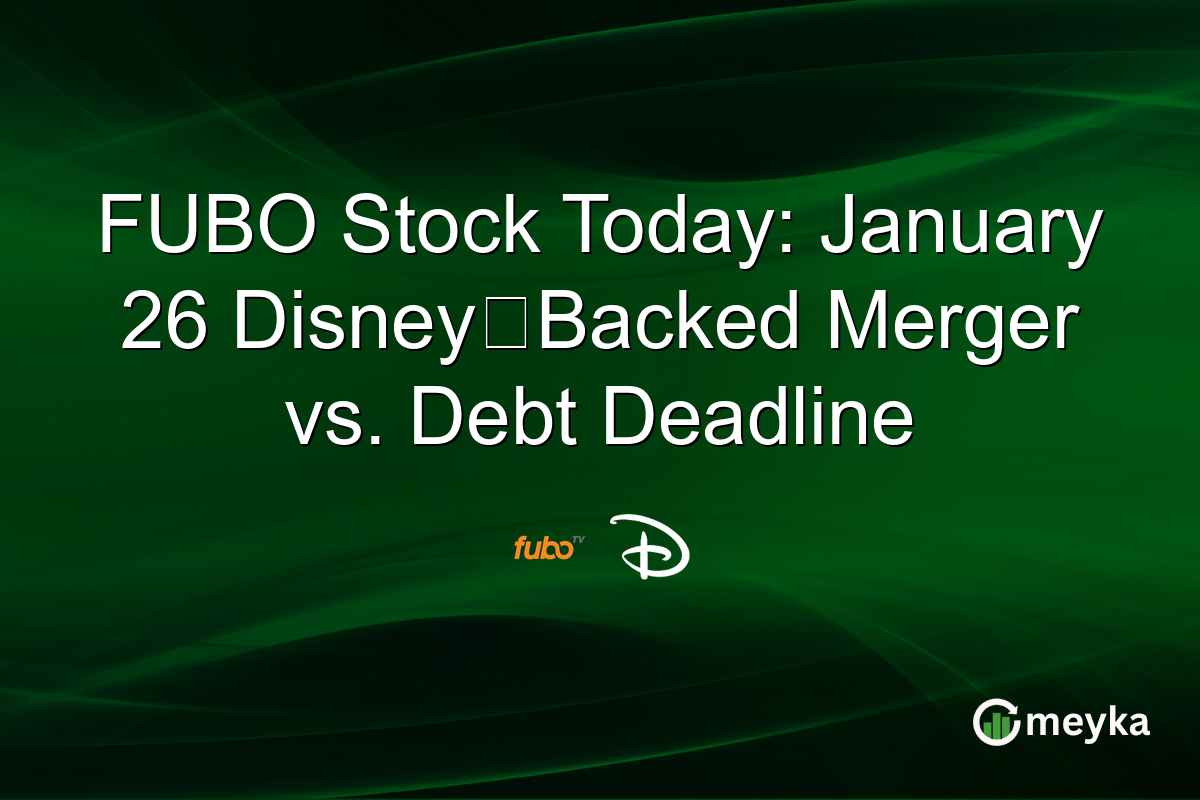 FUBO Stock Today: January 26 Disney‑Backed Merger vs. Debt Deadline