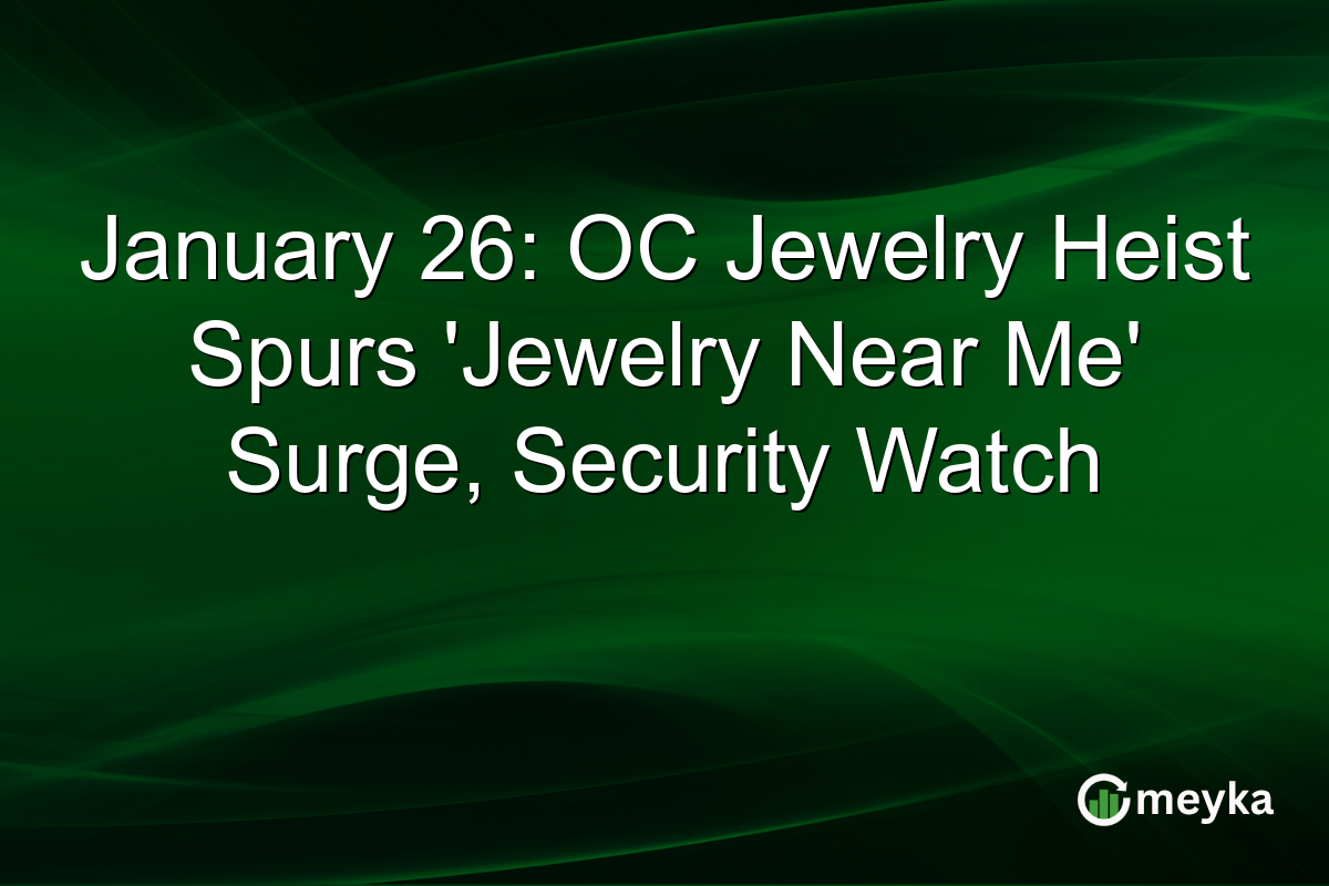 January 26: OC Jewelry Heist Spurs 'Jewelry Near Me' Surge, Security Watch