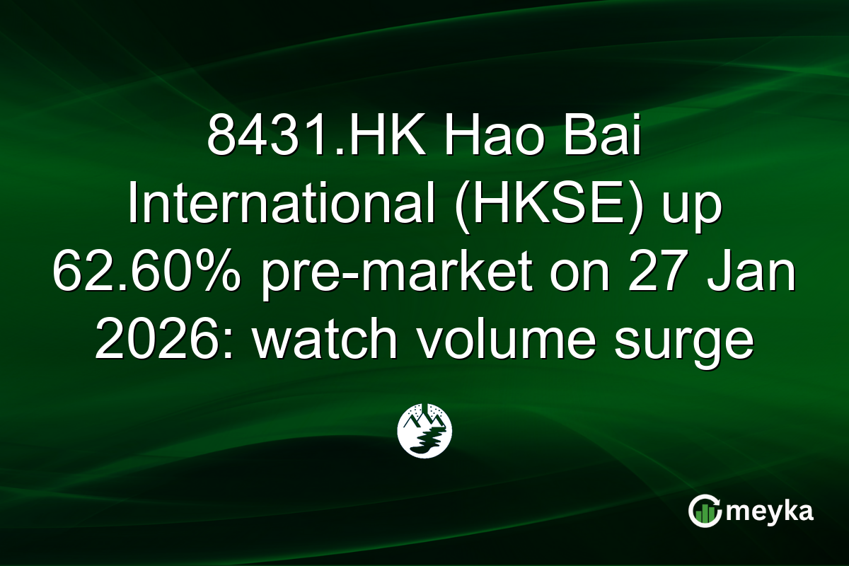 8431.HK Hao Bai International (HKSE) up 62.60% pre-market on 27 Jan 2026: watch volume surge