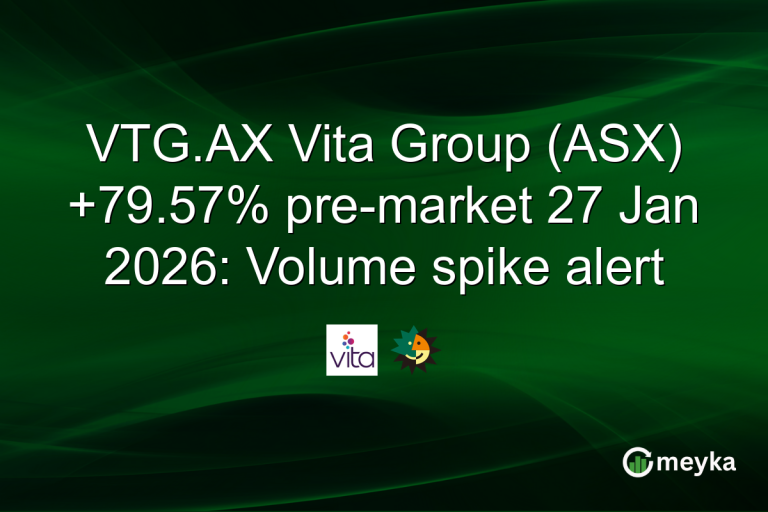 VTG.AX Vita Group (ASX) +79.57% pre-market 27 Jan 2026: Volume spike alert