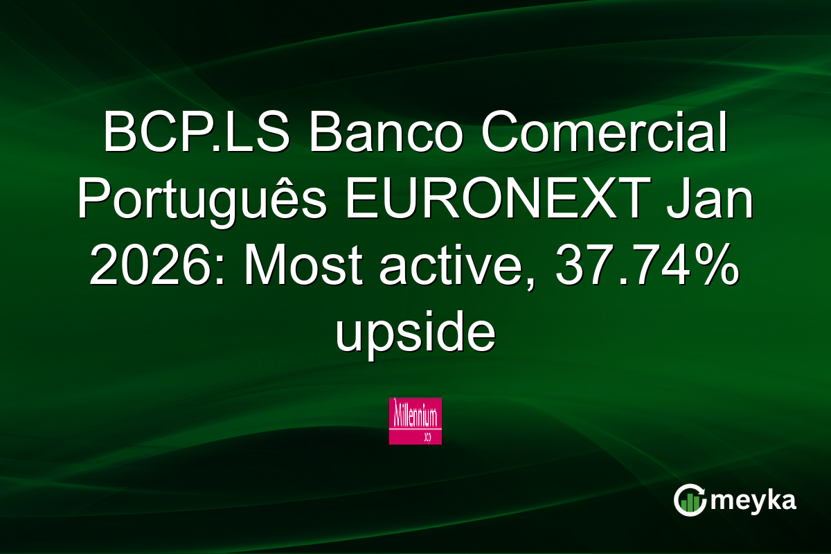 BCP.LS Banco Comercial Português EURONEXT Jan 2026: Most active, 37.74% upside