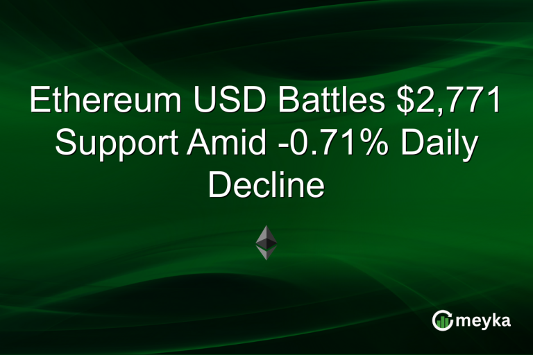 Ethereum USD Battles $2,771 Support Amid -0.71% Daily Decline