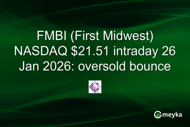 FMBI (First Midwest) NASDAQ $21.51 intraday 26 Jan 2026: oversold bounce