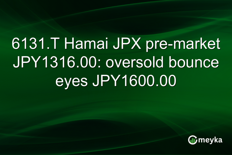 6131.T Hamai JPX pre-market JPY1316.00: oversold bounce eyes JPY1600.00