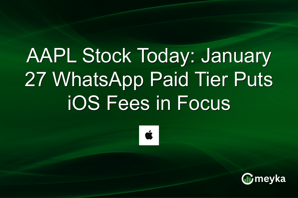 AAPL Stock Today: January 27 WhatsApp Paid Tier Puts iOS Fees in Focus